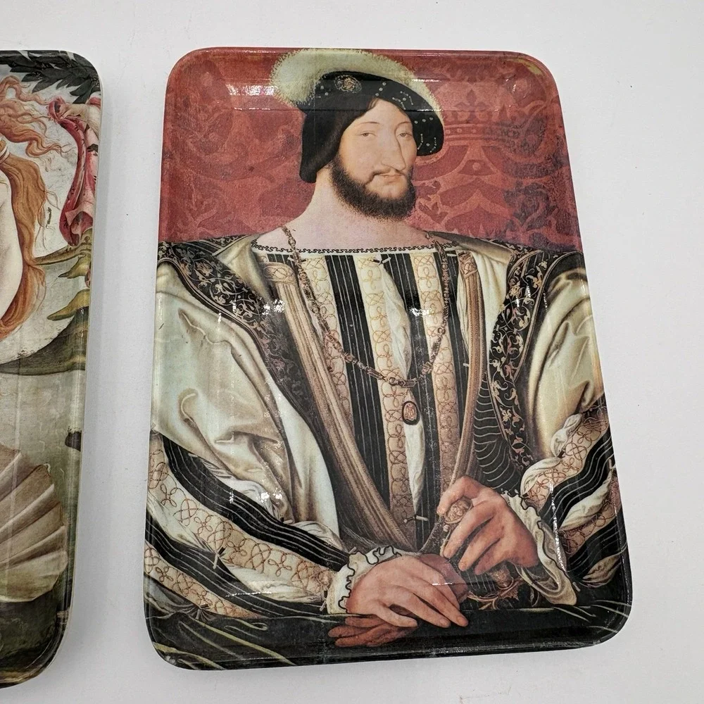 2 Melamine Souvenir ITALY Trinket Coin‎ Trays Vintage